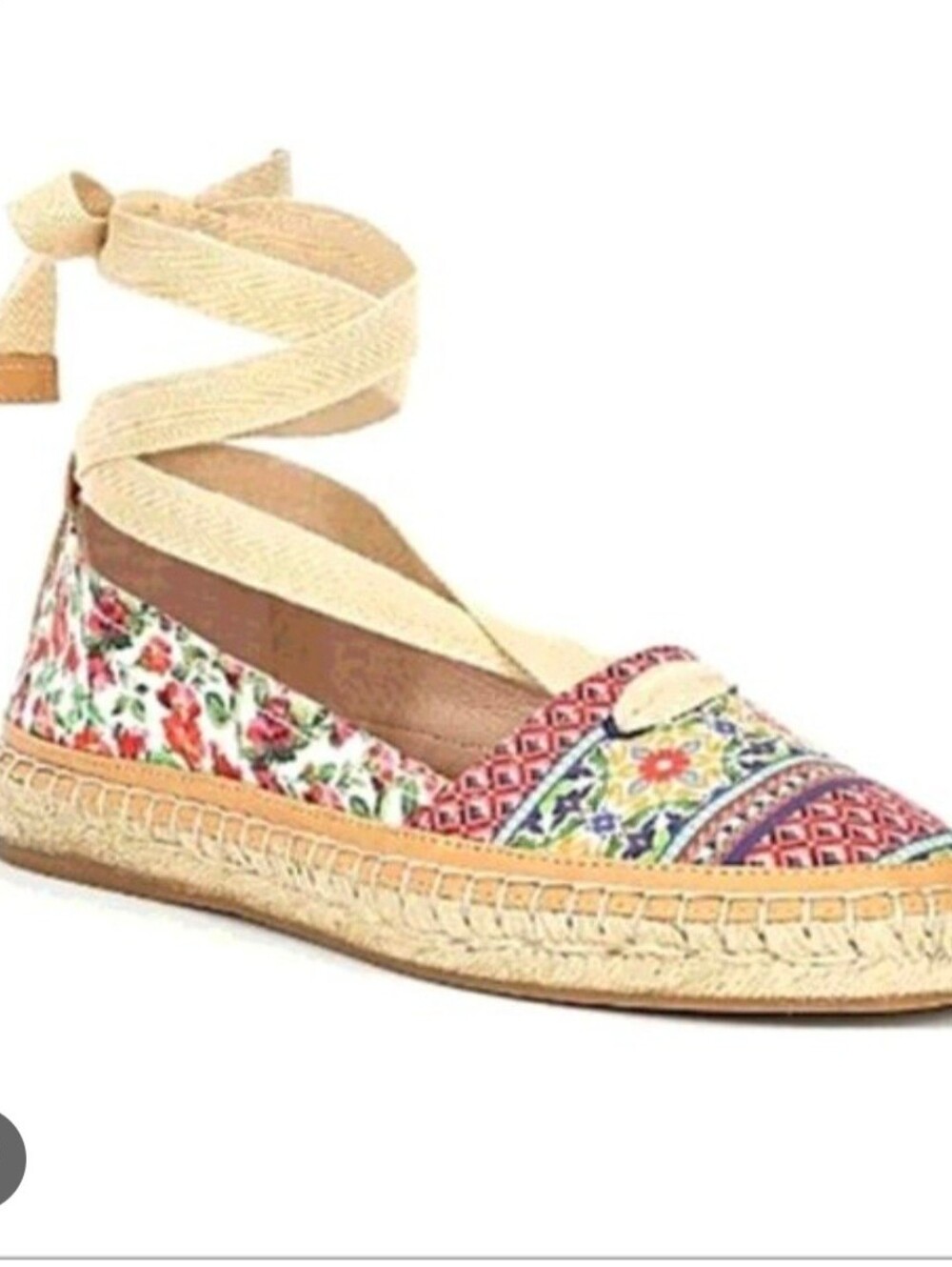 Antonio Melani Floral Multi-Color Espadrille Lace-Up Flats